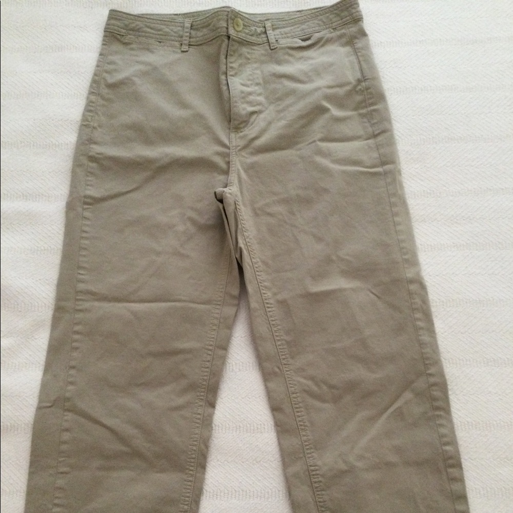 Everlane Cropped Cotton Twill Pants Size 8